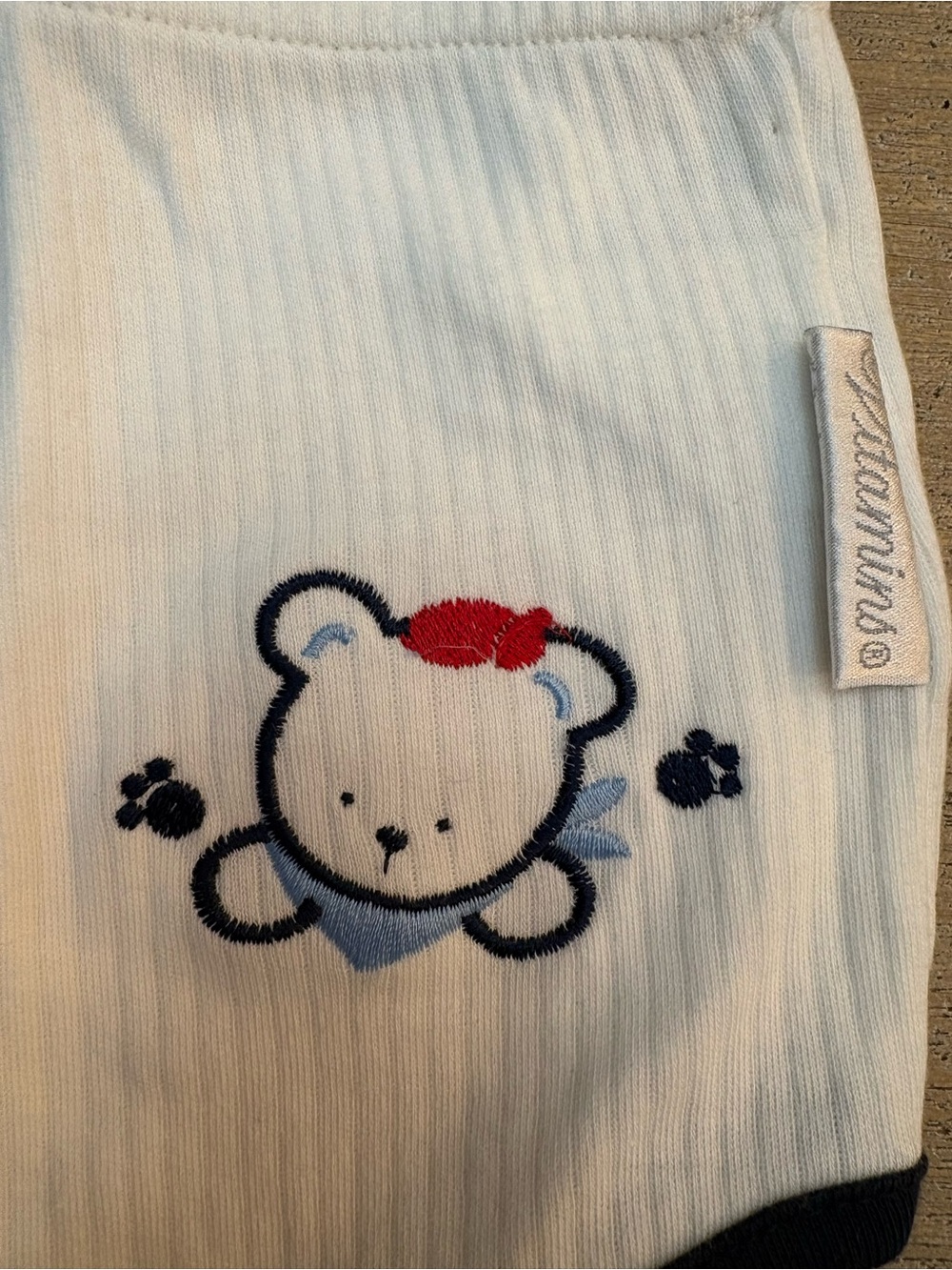 Vitamins Baby Vintage 1999 NWT 2-Piece Set 0-3M Best Buddies Bear Embroidered - Picture 3 of 7